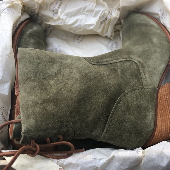Kork-Ease® Olive Green Suede Cherna Bootie - Picture 3 of 7